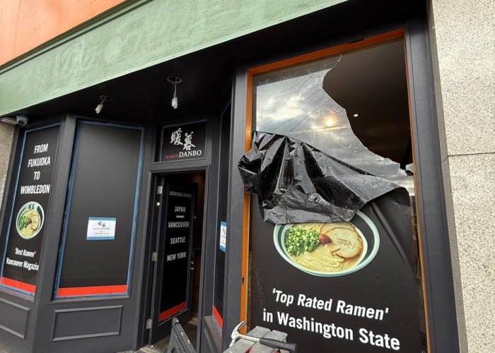broken glass shopfront